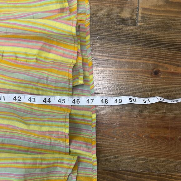 FREE PEOPLE "Opposites Attract" Yellow Stripped Dress ANTHROPOLOGIE Sz Small - Picture 6 of 7